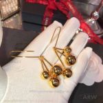 AAA Replica Celine Beads Earrings In Yellow Gold